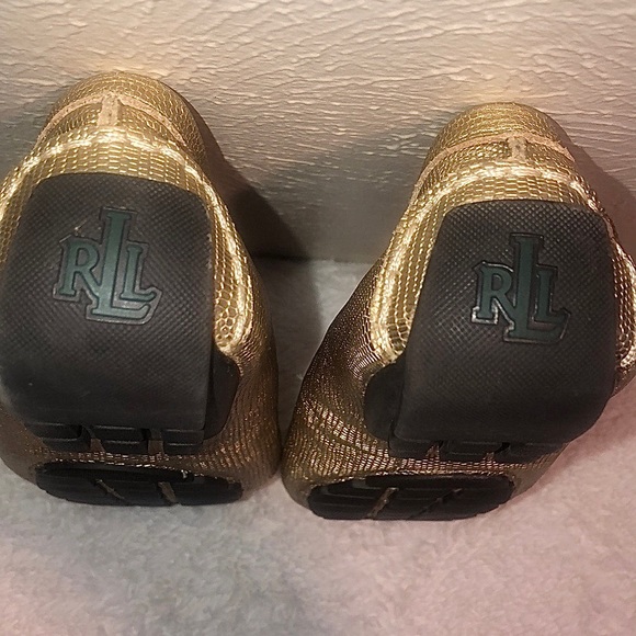 RALPH LAUREN (CARLEY) LEATHER LIZARD PRINT FLAT MOCCASIN DRIVERS 🤩 - Picture 10 of 12